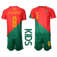 Camisa de time de futebol Portugal Bruno Fernandes #8 Replicas 1º Equipamento Infantil Mundo 2022 Manga Curta (+ Calças curtas)
